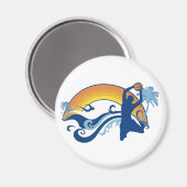 Basketball. Sommersetz. Magnet (Vorderseite/Rückseite)