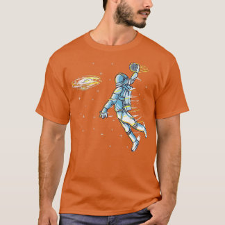 Basketball Space Astronaut Slam Dunk Science Sport T-Shirt