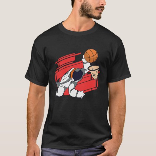 basketball spaceman space T-Shirt (Vorderseite)