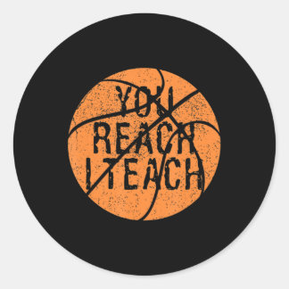 Basketball Spaß, den Sie erreichen, wenn Sie Retro Runder Aufkleber