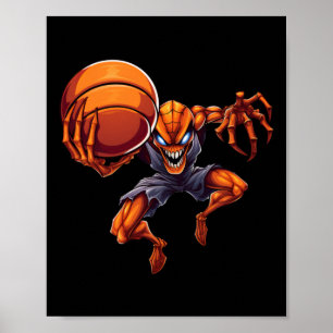 Basketball Spider Poster