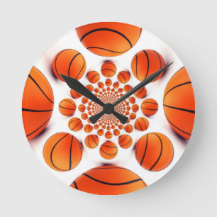 Basketball-Spiel der Champions: Court Vision Kalei Runde Wanduhr