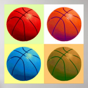 Basketball-Spiel-Kunstwerk Poster