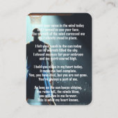 Basketball-Spiel mit Memorial Pocket Card Visitenkarte (Rückseite)