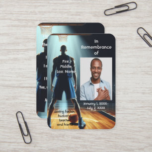 Basketball-Spiel mit Memorial Pocket Card Visitenkarte