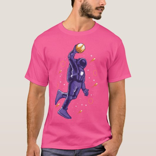 Basketball spielen oder Basketball im Weltraum spi T-Shirt (Vorderseite)