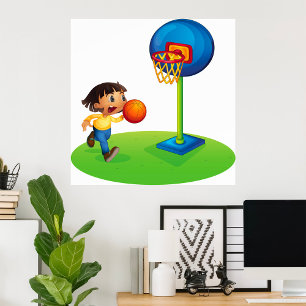 Basketball spielen poster