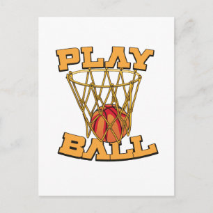 Basketball spielen. postkarte