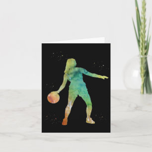Basketball spielendes Mädchen  Karte