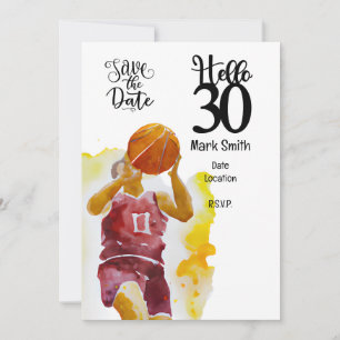 Basketball Spieler 30. Geburtstag Einladung