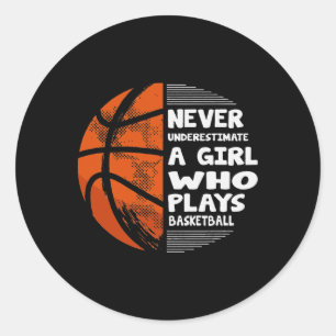 Basketball Spieler 5 Foulhoops Baller Basketball Runder Aufkleber
