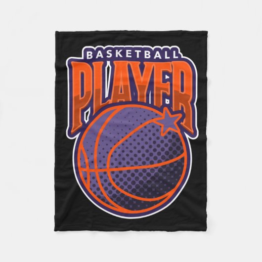 Basketball-Spieler 6 Fleecedecke (Vorderseite)