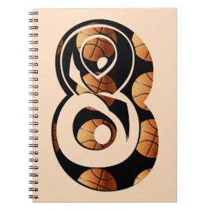 Basketball-Spieler: Acht mit Basketball, Notizblock