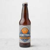 Basketball Spieler ADD NAME Varsity School Team Bierflaschenetikett (Vorderseite)