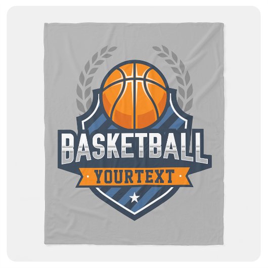 Basketball Spieler ADD NAME Varsity School Team Fleecedecke