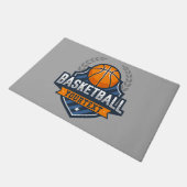 Basketball Spieler ADD NAME Varsity School Team Fußmatte (Schrägansicht)