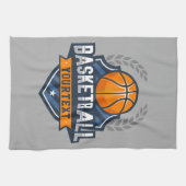 Basketball Spieler ADD NAME Varsity School Team Geschirrtuch (Horizontal)