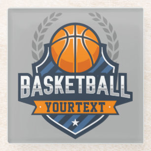 Basketball Spieler ADD NAME Varsity School Team Glasuntersetzer