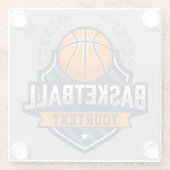 Basketball Spieler ADD NAME Varsity School Team Glasuntersetzer (Rückseite)