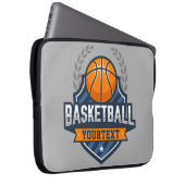 Basketball Spieler ADD NAME Varsity School Team Laptopschutzhülle (Vorne Rechts)