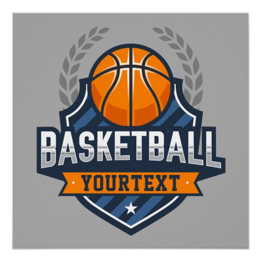 Basketball Spieler ADD NAME Varsity School Team Poster (Vorderseite)