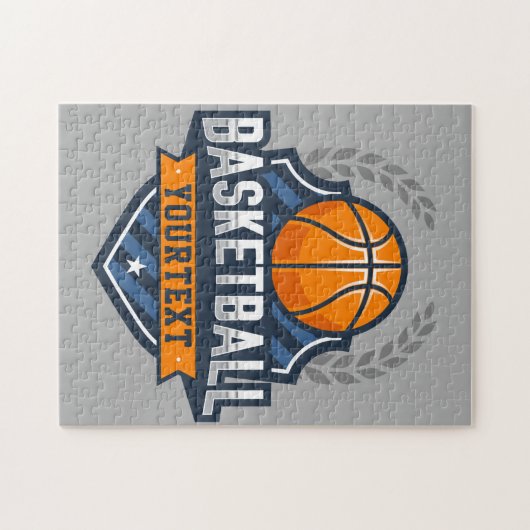 Basketball Spieler ADD NAME Varsity School Team Puzzle (Horizontal)