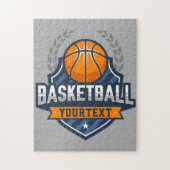Basketball Spieler ADD NAME Varsity School Team Puzzle (Vertikal)