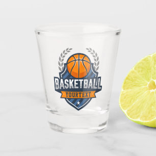 Basketball Spieler ADD NAME Varsity School Team Schnapsglas