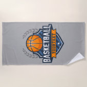 Basketball Spieler ADD NAME Varsity School Team Strandtuch (Vorderseite)