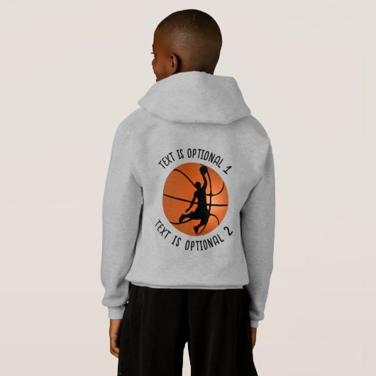 Basketball-Spieler auf Basketball Hoodie (Schwarz voll)