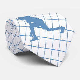 Basketball-Spieler auf Blue Karo Necktie Krawatte