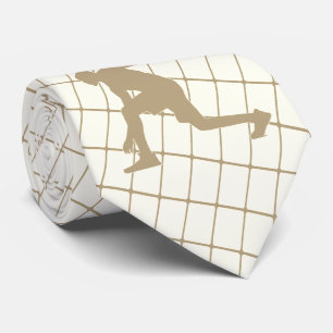 Basketball-Spieler auf Tan Karo Necktie Krawatte