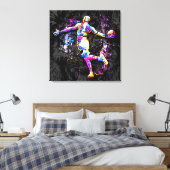 Basketball-Spieler - Ball Slam Dunk - Streetball Leinwanddruck (Insitu (Schlafzimmer))