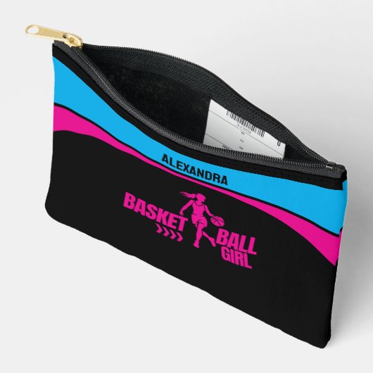 Basketball-Spieler, Basketball-Mädchen zum Geburts Zubehörtasche (Offen)