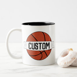 Basketball-Spieler / Coach Teamname Sport Zweifarbige Tasse