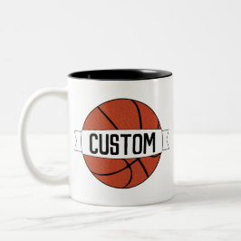 Basketball-Spieler / Coach Teamname Sport Zweifarbige Tasse