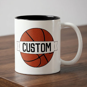 Basketball-Spieler / Coach Teamname Sport Zweifarbige Tasse