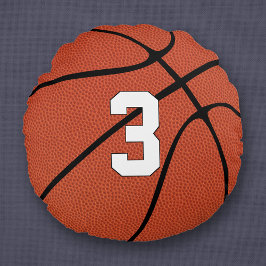 Basketball Spieler Custom Jersey Nummer Sports Rundes Kissen
