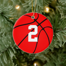 Basketball Spieler Custom Number Christmas Colors