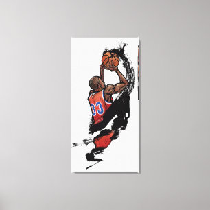 Basketball-Spieler, der Ball hält Leinwanddruck