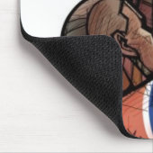 Basketball-Spieler, der Ball hält Mousepad (Ecke)