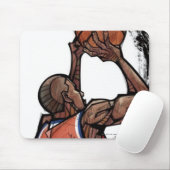 Basketball-Spieler, der Ball hält Mousepad (Mit Mouse)