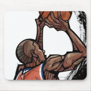 Basketball-Spieler, der Ball hält Mousepad