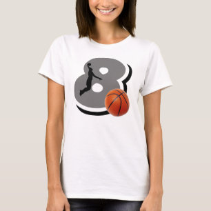 Basketball-Spieler der Nr.-8 T-Shirt
