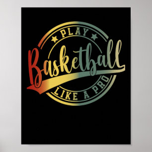 Basketball-Spieler Fächer Uni Basketballtrainer Poster