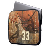 Basketball Spieler fliegen bis zum Hoop-Sieb Laptopschutzhülle (Vorderseite Links)