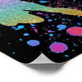 Basketball Spieler Girl Coach Gradient Team Court Poster (Ecke)