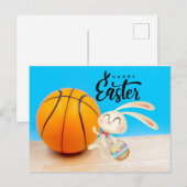 Basketball Spieler glücklich Ostern Urlaub Feiertagspostkarte (Vorne/Hinten)