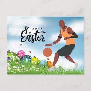 Basketball Spieler glücklich Ostern Urlaub Feiertagspostkarte