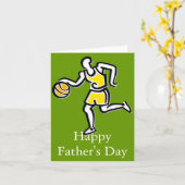 Basketball Spieler Glückwunschkarte des Vaters Karte (Gelbe Blume)